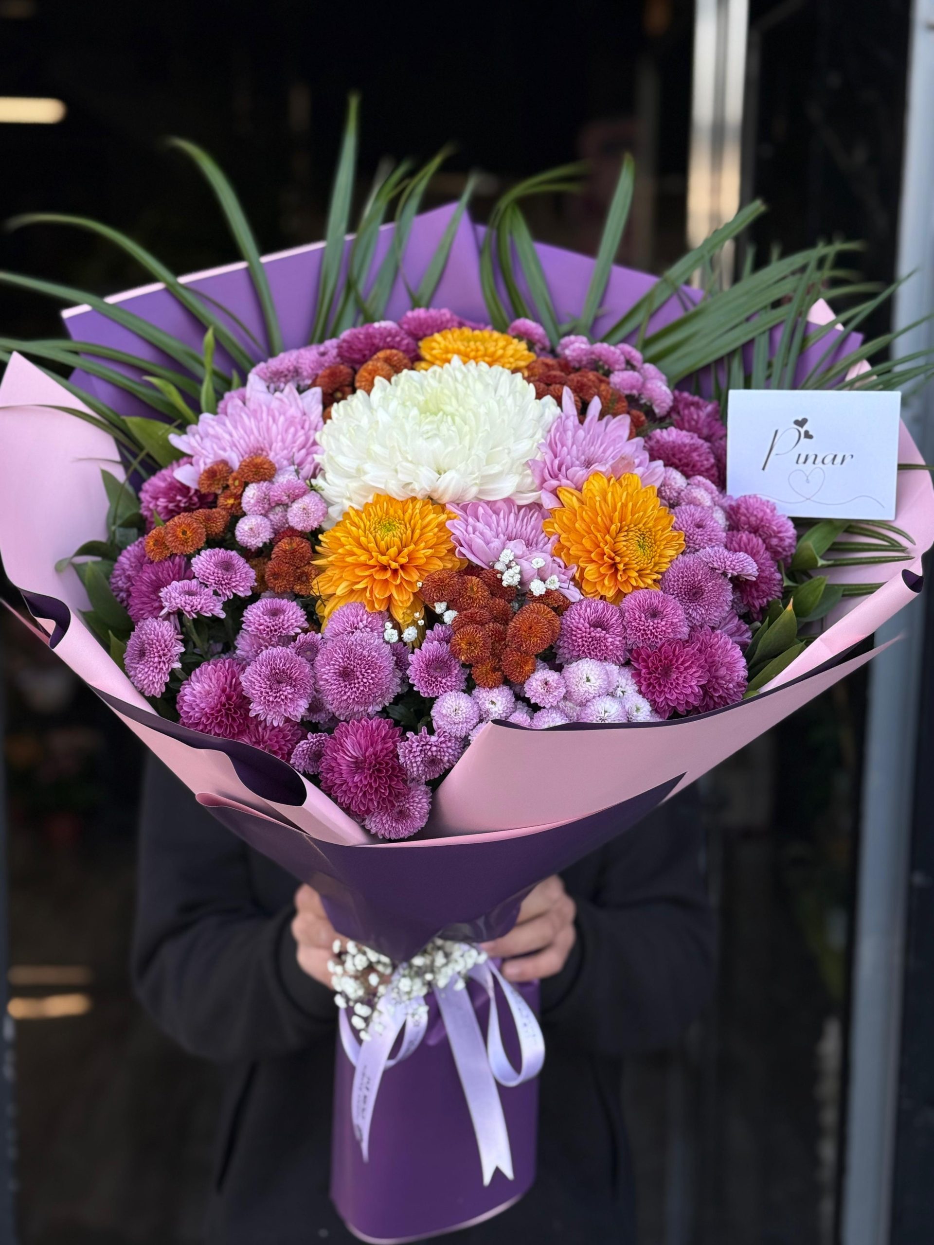 Lila Kasımpatı Buketi